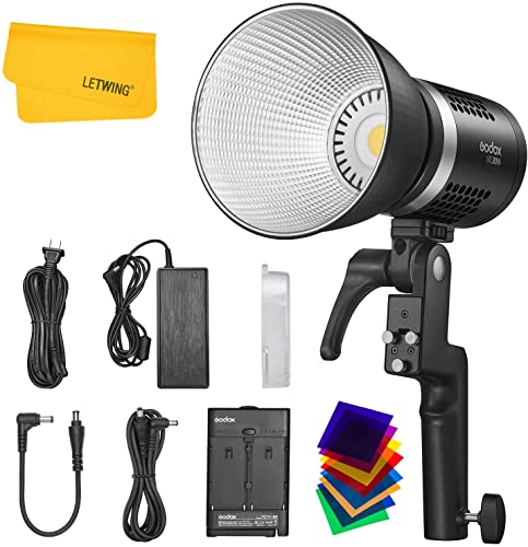 Godox ML30Bi 40W Tragbare Bi-Color LED Videoleuchte, CRI 96+ TLCI 97+, 2800K-6500K Farbtemperatur,21 Lichteffekte, Silent Mode Design, Mehrere Steuerungsmethoden von GODOX