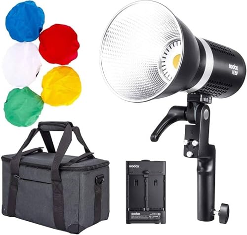 Godox ML60 LED-Handlicht 60W, 5600K Tageslicht, 69000LUX@0,5 m mit Godox-Halterung, integrierten 8-Szenen-Effekten, extrem leisem Lüfter, Unterstützung des NP-F970-Akkus und Wechselstromversorgung Godox ML60 LED-Handlicht 60W, 5600K Tageslicht, 69000LUX@0,5 m mit Godox-Halterung, integrierten 8-Szenen-Effekten, extrem leisem Lüfter, Unterstützung des NP-F970-Akkus und Wechselstromversorgung von Godox