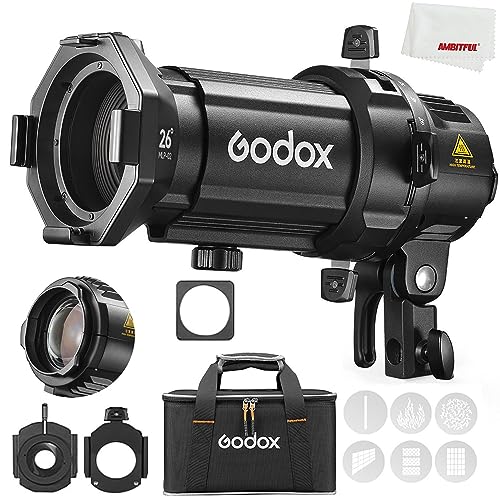 Godox MLP19K/MLP26K/MLP36K Projektionszubehör bietet spezielle Funktionen wie Scheinwerfer und Flutlicht, Strahlschnitt, optischer Zoom, Strahlmodellierung für Godox Mount LED Licht/Blitz (MLP-26K) von GODOX