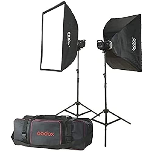 Godox MS300-F Studio-Kit 2 x 300Ws Blitzgeräte Kit, Schwarz, Softbox, Langlebig, Modernes Design Godox MS300-F Studio-Kit 2 x 300Ws Blitzgeräte Kit, Schwarz, Softbox, Langlebig, Modernes Design von Godox