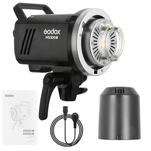 Godox MS300-V 300W Studioblitz, COD LED Einstellicht, 2.4G Wireless X System 5600K Bowen Mount Monolight mit Reflektor für Hochzeitsfotografie GN58 Godox MS300-V 300W Studioblitz, COD LED Einstellicht, 2.4G Wireless X System 5600K Bowen Mount Monolight mit Reflektor für Hochzeitsfotografie GN58 von Godox