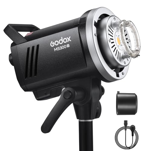 Godox MS300V MS300-V 300 W Studioblitz mit Verbesserter LED-Modellierlampe, 2,4 G Kabelloses X-System, Bowens Halterung, ideal für Mode, Werbe und Studio Fotografie Godox MS300V MS300-V 300 W Studioblitz mit Verbesserter LED-Modellierlampe, 2,4 G Kabelloses X-System, Bowens Halterung, ideal für Mode, Werbe und Studio Fotografie von Godox