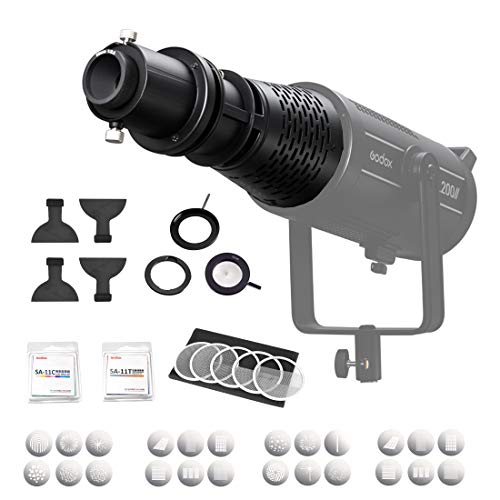 Godox SA-17 Kit for Bowens Mount SL150II VL150 VL200 VL300 SL200II LED Continuous Light with Godox SA-P Projection Attachment + SA-06 Iris + SA-09GOBO + SA-11 Color Filter Godox SA-17 Kit for Bowens Mount SL150II VL150 VL200 VL300 SL200II LED Continuous Light with Godox SA-P Projection Attachment + SA-06 Iris + SA-09GOBO + SA-11 Color Filter von Godox