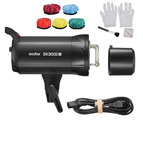 Godox SK300II-V Verbessertes Studioblitzleuchte 300 Ws Leistung GN58 5600 ± 200 K Blitzlicht Eingebautes drahtloses 2.4G X-System mit LED-Einstelllampe Bowens-Halterung Lampenabdeckung Godox SK300II-V Verbessertes Studioblitzleuchte 300 Ws Leistung GN58 5600 ± 200 K Blitzlicht Eingebautes drahtloses 2.4G X-System mit LED-Einstelllampe Bowens-Halterung Lampenabdeckung von Godox