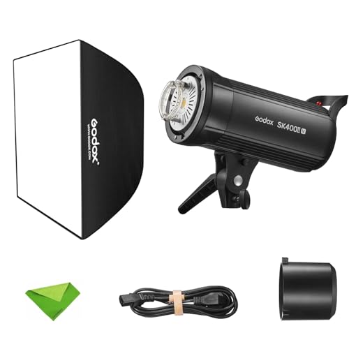 Godox SK400IIV SK400II-V KIT 400Ws Strobe-Studioblitz GN65 5700K 2,4G mit LED-Einstelllampe Bowens-Mount-Monolicht für Studio- und Porträtfotografie + 60x90CM Blitz-Softbox Godox SK400IIV SK400II-V KIT 400Ws Strobe-Studioblitz GN65 5700K 2,4G mit LED-Einstelllampe Bowens-Mount-Monolicht für Studio- und Porträtfotografie + 60x90CM Blitz-Softbox von Godox