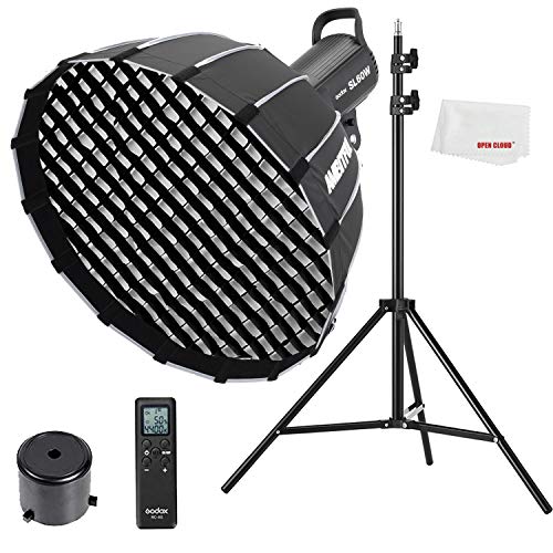 Godox SL-60W CRI 95+ LED Video Light SL60W Continuous Light with Bowens Mount with Remote Control + P60 parabolic Round softbox with Honeycomb Grid, Light Stand Godox SL-60W CRI 95+ LED Video Light SL60W Continuous Light with Bowens Mount with Remote Control + P60 parabolic Round softbox with Honeycomb Grid, Light Stand von Godox