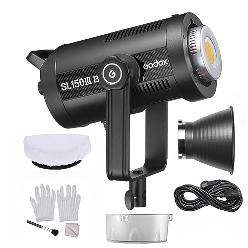 Godox SL150IIIBi 160 W Studio-LED-Videoleuchte 2800 K–6500 K Fotolicht 9 FX-Lichteffekte CRI96, TLCI97 Bowens-Mount-APP-Fernbedienung für Live-Streaming, Porträtprodukt von Godox