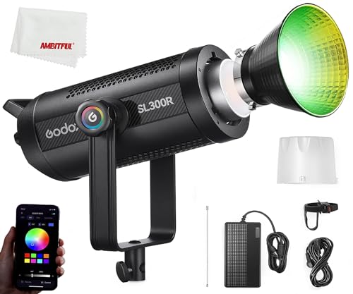 Godox SL300R RGB LED Videolicht, 300W farbenreiches LED-Licht CRI 96 TLCI 96 Rauscharme Wärmeableitung 14 Fx Effekte Multiple, für Neugeborene Fotografie, Porträt, Interview Beleuchtung, Videofilming. Godox SL300R RGB LED Videolicht, 300W farbenreiches LED-Licht CRI 96 TLCI 96 Rauscharme Wärmeableitung 14 Fx Effekte Multiple, für Neugeborene Fotografie, Porträt, Interview Beleuchtung, Videofilming. von Godox