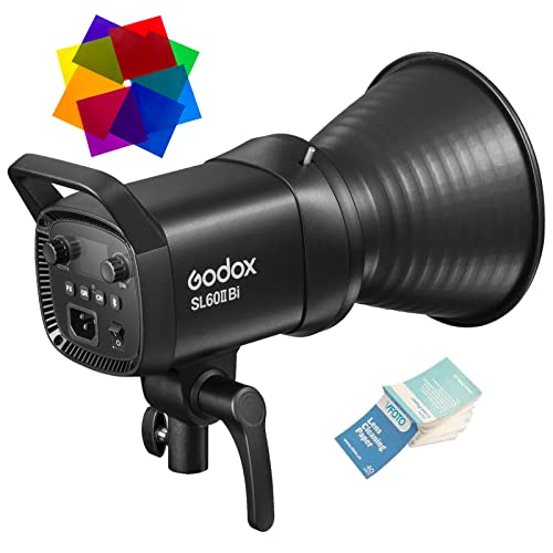 Godox SL60IIBi 2800K-6500K LED Video Light 8 FX Effects, Silent Mode, 0%~100% Brightness Adjustment for Video Recording, Wedding (SL60IIBi) von GODOX