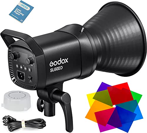 Godox SL60II-D LED Video Licht Weiß Tageslicht Kontinuierliches Licht Neue APP Steuerung mit 8-FX Effekten für Neugeborene Fotografie, Porträt, Interview Beleuchtung, Video Filming von GODOX