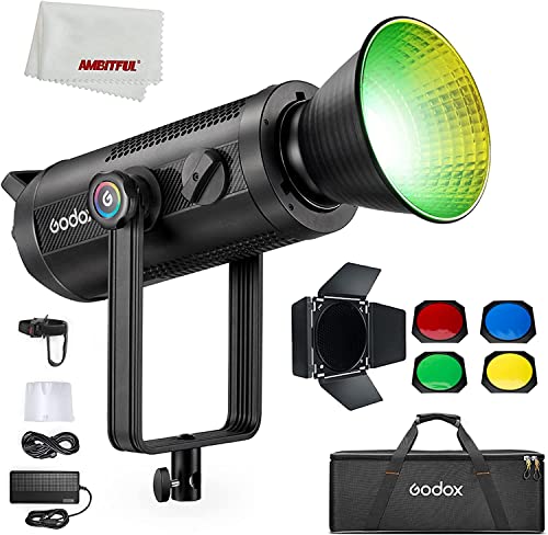 Godox SZ300R RGB-Video-Farb-LED-Licht: Professionelles CCT 2500–1000 K, CRI 96 TLCI 96, Silent-Modus, 14 Fx-Effekte und mehrere Fernbedienungsmethoden, Videoproduktion von GODOX