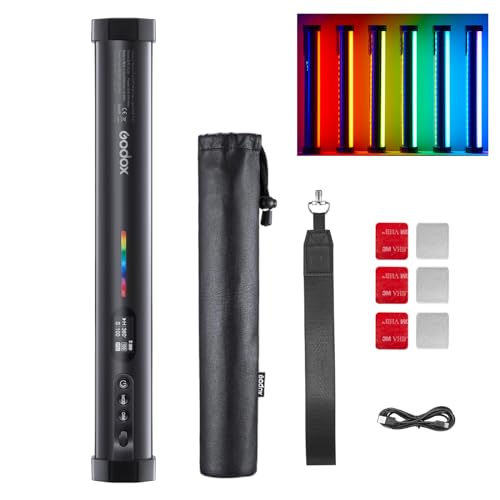 Godox TL30 RGB LED Lichtstift, CRI 97 und TLCI 99, Röhrenlicht mit 4-Farbmodus Bereich zu 3600+, 2700K-6500K, eingebaute Lithium-Batterie für Videoaufnahme, Tanzclub, Fotografie Beleuchtung Godox TL30 RGB LED Lichtstift, CRI 97 und TLCI 99, Röhrenlicht mit 4-Farbmodus Bereich zu 3600+, 2700K-6500K, eingebaute Lithium-Batterie für Videoaufnahme, Tanzclub, Fotografie Beleuchtung von Godox