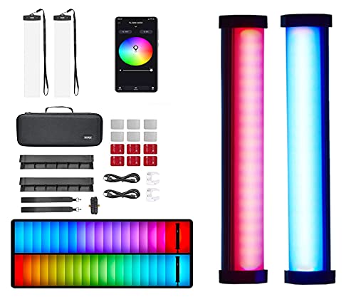 Godox TL30 RGB Tube Light LED Light 8W 2700K-6500K Built-in Lithium Battery Smartphone APP Control… (TL30-K2) von GODOX