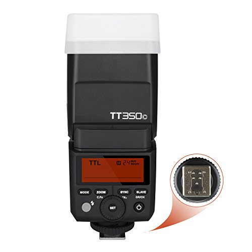 Godox TT350C TTL Kamerablitz Speedlite, 2.4G HSS 1 / 8000s TTL GN36 Elektronischer Blitz für Canon Mirrorless Digitalkamera von GODOX