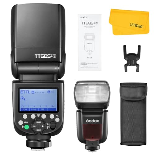 Godox TT685II-C TTL Blitzgerät HSS 1/8000s GN60 2.4G Wireless X System, TCM Instant Conversion Transmisson Kamera Blitz Speedlite Kompatibel für Canon EOS Kameras von GODOX