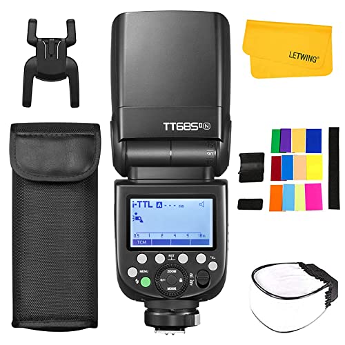 Godox TT685II-N TT685II TTL Blitz Blitzgerät für Nikon, HSS 1/8000s GN60 2.4G Wireless X System Speedlite Kompatibel für Nikon Kameras(TT685II-N) von GODOX