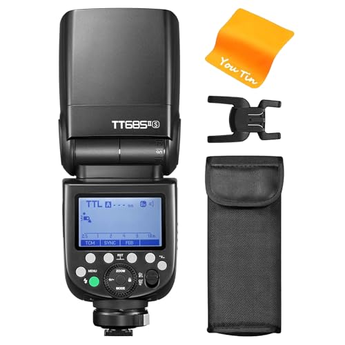 Godox TT685IIS Kamera-Blitzgerät für Sony TT685II-S 2,4 G Wireless HSS GN60 Blitzgerät Kompatibel mit Sony Digitalkameras a9 a7 a7II a7III a7R III a7RII a7SII a6000 a6300 a6500 von GODOX