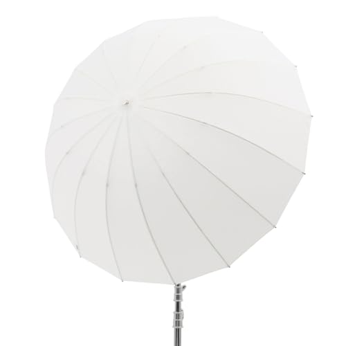 Godox UB-130D 51in 130cm White Parabolic Reflective Transparent Soft Umbrella Studio Light Umbrella with Black Silver Diffuser Cover (UB-130D) von GODOX