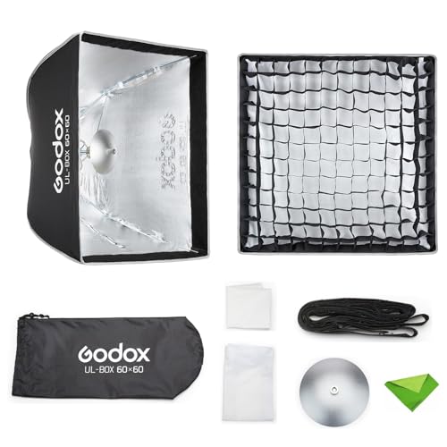 Godox UL-BOX-60 60 cm quadratische Softbox, Schnellwechsel-Schirm-Softbox, Bowens-Mount-Lichtdiffusor für Stroboskopblitz und LED-Videoleuchte Godox UL-BOX-60 60 cm quadratische Softbox, Schnellwechsel-Schirm-Softbox, Bowens-Mount-Lichtdiffusor für Stroboskopblitz und LED-Videoleuchte von GODOX