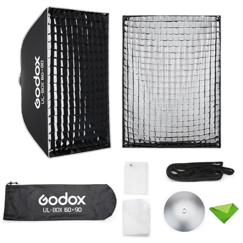 Godox UL-Box 23,62" x35,4/60x90cm rechteckige Softbox, Schnellverschluss-Schirm-Softbox, Bowens-Mount-Lichtdiffusor für Stroboskopblitz und LED-Videoleuchte Godox UL-Box 23,62" x35,4/60x90cm rechteckige Softbox, Schnellverschluss-Schirm-Softbox, Bowens-Mount-Lichtdiffusor für Stroboskopblitz und LED-Videoleuchte von GODOX