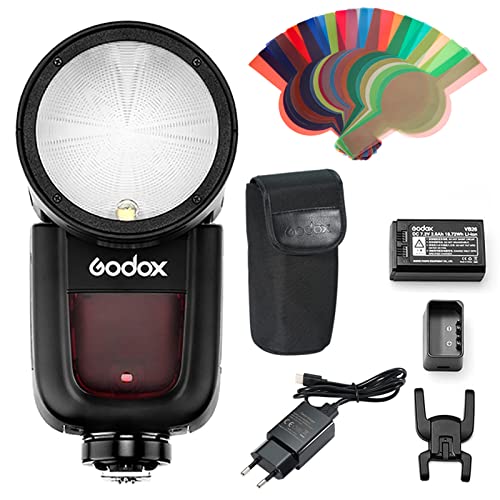 Godox V1-N Runder Kopf Kamera Blizt TTL 2.4G HSS Speedlight für Nikon DSLR Kameras für Nikon D800 D700 D7100 D7000 D5200 D5100 D5000 D300 D300S D3200 von GODOX