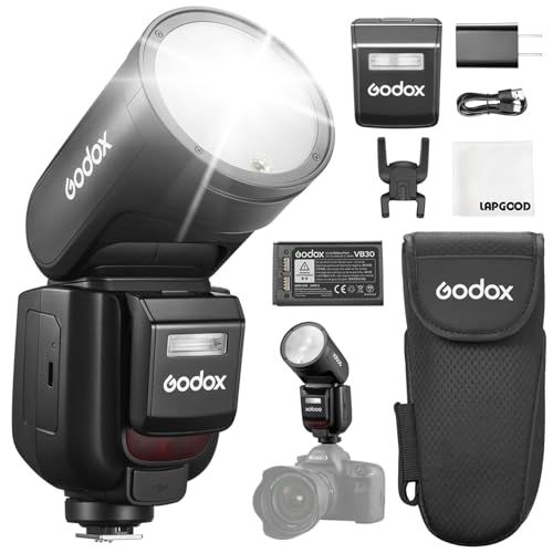 Godox V1 PRO-C V1pro C TTL Rundkopf Kamerablitz für Canon,78Ws 2,4G HSS 1/8000s Li-Ion Blitzgeräte mit Externer Blitz SU-1,LED-Modellierlampe Godox Blitz Canon Godox V1 PRO-C V1pro C TTL Rundkopf Kamerablitz für Canon,78Ws 2,4G HSS 1/8000s Li-Ion Blitzgeräte mit Externer Blitz SU-1,LED-Modellierlampe Godox Blitz Canon von Godox