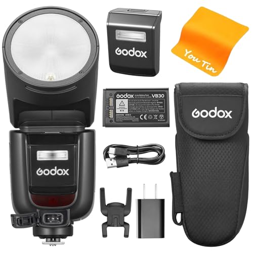 Godox V1Pro-F V1 Pro F TTL Kamerablitz für Fuji, Godox V1-F Aufgerüstet, 2,4G HSS 1/8000s Li-Ion 76Ws Rundkopf-Blitzgerät, Innovative Externe Blitz SU-1, V1Pro für Fuji Kameras Godox V1Pro-F V1 Pro F TTL Kamerablitz für Fuji, Godox V1-F Aufgerüstet, 2,4G HSS 1/8000s Li-Ion 76Ws Rundkopf-Blitzgerät, Innovative Externe Blitz SU-1, V1Pro für Fuji Kameras von Godox