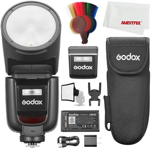 Godox V1PRO-F V1 Pro TTL Runde Kopf Kamera Blitz für Fuji, 76Ws HSS 1/8000, eingebaute Lithium Batterie, Innovative Externe Blitz SU-1, LED Modellierungslampe Godox V1PRO-F V1 Pro TTL Runde Kopf Kamera Blitz für Fuji, 76Ws HSS 1/8000, eingebaute Lithium Batterie, Innovative Externe Blitz SU-1, LED Modellierungslampe von GODOX