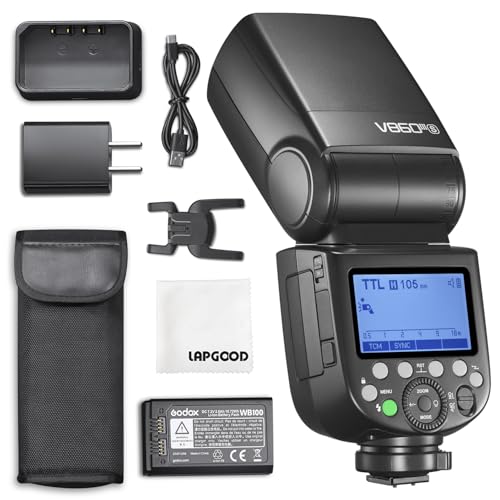 Godox V860III-S TTL High-Speed Sync GN60 1/8000 Blitzgerät 2600mAh Li-on Akku Speedlite Kompatibel mit Sony A7 A7R A7S A7II A7RII A7RIII A58 A99 A6000 A6300 ILCE6000L A9 Kamera (V860III-S) von Godox