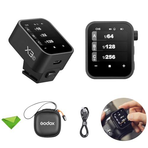 Godox X3-C Touchscreen TTL kabelloser Blitzauslöser für Canon, 2,4 GHz kabellos, Hochgeschwindigkeitssynchronisation, OLED-Bildschirm, einstellbare Helligkeit, TTL-Blitzgerät-Sender von Godox