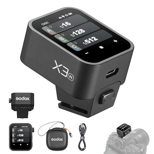 Godox X3N X3 N X3-N Trigger, Flash Trigger, Touch Screen TTL Wireless Flash Trigger, mit TCM Umwandlung, Eingebauter Akku USB-C Ladeblitzsender Kompatibel mit Nikon Z6 D850 D750 D610 D7100 D5300 Godox X3N X3 N X3-N Trigger, Flash Trigger, Touch Screen TTL Wireless Flash Trigger, mit TCM Umwandlung, Eingebauter Akku USB-C Ladeblitzsender Kompatibel mit Nikon Z6 D850 D750 D610 D7100 D5300 von GODOX
