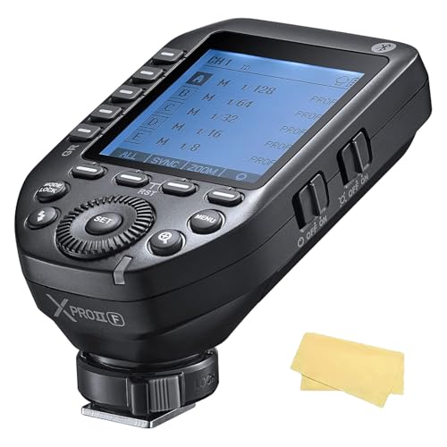 Godox XproII F Flash Trigger Kamera Wireless Blitzauslöser LCD Display Sender,Drahtloser Blitzauslöser TTL Sender 2,4 G HSS 1/8000S Bluetooth Verbindung für Fuji DSLR Kameras von GODOX