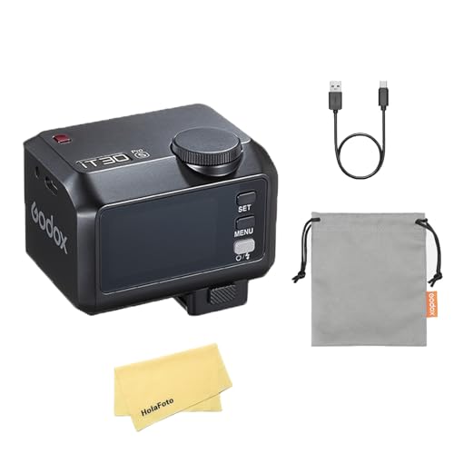 Godox iT30Pro F Ultraleichter Mini-TTL-Blitz mit 2,4 GHz Wireless, HSS 1/8000 s, 1,5 s Wiederaufladezeit, Eingebautem Touchscreen, mit Lithium-Batterie, für Fujifilm Fuji Kamera-Blitzgerät, Schwarz Godox iT30Pro F Ultraleichter Mini-TTL-Blitz mit 2,4 GHz Wireless, HSS 1/8000 s, 1,5 s Wiederaufladezeit, Eingebautem Touchscreen, mit Lithium-Batterie, für Fujifilm Fuji Kamera-Blitzgerät, Schwarz von GODOX