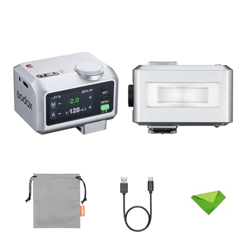 Godox iT30Pro F iT30Pro-F TTL-Blitz für Fujifilm Fuji-Kameras, GN15, 1,5 s Wiederaufladezeit, 560-Vollleistungsblitz, 1/8000 HSS, 2,4-GHz-Funk, Touchscreen-Blitzgerät (Silber) von GODOX
