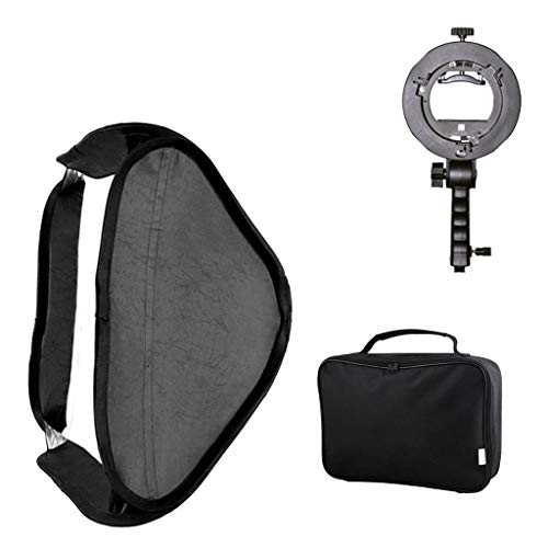 Godox klappbare Octagon Bouncer Diffusor Softbox für Blitzgerät (80x80 cm) schwarz von GODOX