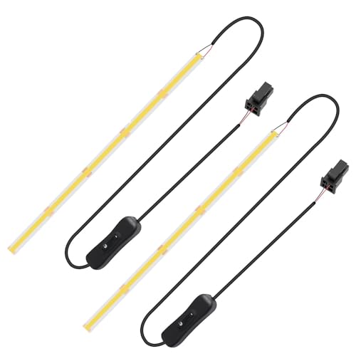 GOEDCH 3D Drucker Zubehör 24V COB Lichtleisten Kit: 2 Stück LED Light Strip Compatible with Bambu-Lab A1 3D Printer, High Brightness COB-Lichtleiste mit Schalter(nur für Bambu Lab A1) von GOEDCH