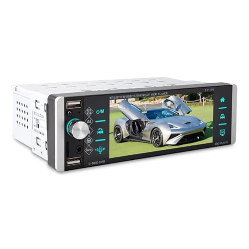 5,1-Zoll-Single-Din-Autoradio mit IPS-Touchscreen, Unterstützung für Bluetooth, FM-Spiegelverbindung, Unterstützung für Smart Voice/4USB/RDS/Fernbedienung von GOFORJUMP