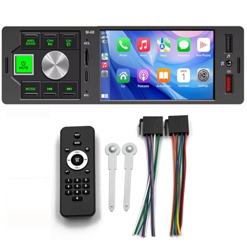 Carplay Android Auto Autoradio Bluetooth 4,1 Zoll Single Din 12 V Auto Stereo Freisprecheinrichtung Auto-Audio-Player unterstützt Mirror Link 7 LED-Farben USB/SD/AUX-IN In-Dash-Einheit Carplay Android Auto Autoradio Bluetooth 4,1 Zoll Single Din 12 V Auto Stereo Freisprecheinrichtung Auto-Audio-Player unterstützt Mirror Link 7 LED-Farben USB/SD/AUX-IN In-Dash-Einheit von GOFORJUMP