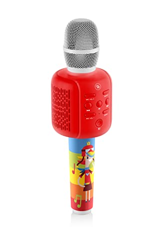 GOGEN Kinderkaraoke Mikrofon mit Lautsprecher I Bis zu 15 Stunden Akku I Bluetoohth USB I SD Karten kompatibel I MP3 I Kopfhörerausgang von GOGEN