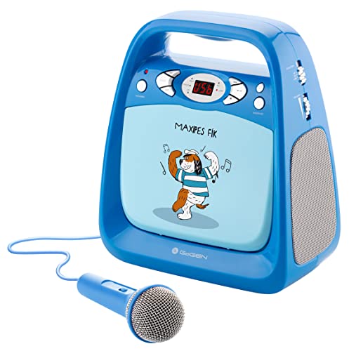 GoGEN Karaoke CD-Player I Maxipes I Bluetooth I USB Port I Karaokemikrofon I Kopfhöreranschluss I Karaokeplayer I Blau von GOGEN