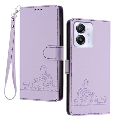 GOGME Hülle für Blackview Color 8 - Süße Katze Geprägtes Leder Wallet Stoßfest Handyhülle Schutzhülle mit Kartenfächern/RFID Blockierung/Standfunktion, Lila GOGME Hülle für Blackview Color 8 - Süße Katze Geprägtes Leder Wallet Stoßfest Handyhülle Schutzhülle mit Kartenfächern/RFID Blockierung/Standfunktion, Lila von GOGME