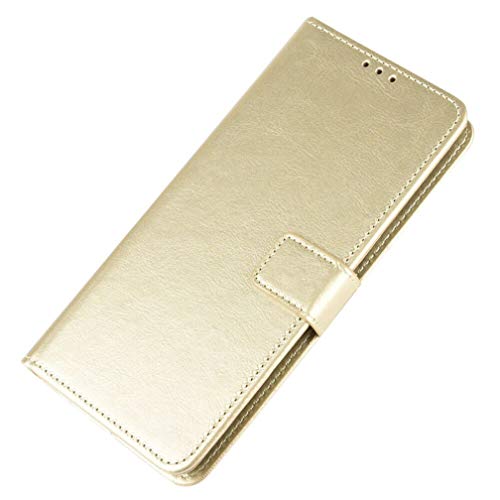 GOGME Hülle für Google Pixel 4A 5G, Flip Wallet Case Cover, Klapphülle Handytasche, [Flip Stand/Kartensteckplatz] Leder PU Handyhülle, Schutzhülle mit Magnet/Geldbörse/Halter, Gold von GOGME