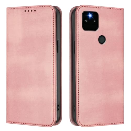 GOGME Hülle für Google Pixel 5a, Premium Leder Handyhülle mit RFID-Schutz, Brieftasche Schutzhülle mit Kartenfächern und Ständer - Rosa GOGME Hülle für Google Pixel 5a, Premium Leder Handyhülle mit RFID-Schutz, Brieftasche Schutzhülle mit Kartenfächern und Ständer - Rosa von GOGME