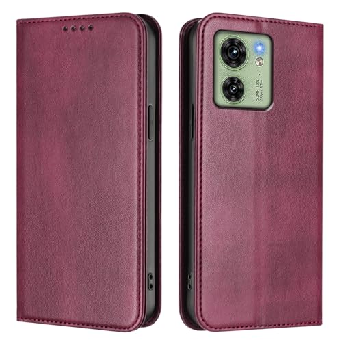 GOGME Hülle für Motorola Moto Edge 40, Premium Leder Handyhülle mit RFID-Schutz, Brieftasche Schutzhülle mit Kartenfächern und Ständer - Rot GOGME Hülle für Motorola Moto Edge 40, Premium Leder Handyhülle mit RFID-Schutz, Brieftasche Schutzhülle mit Kartenfächern und Ständer - Rot von GOGME
