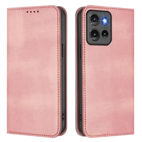 GOGME Hülle für Motorola Moto Edge 50, Premium Leder Handyhülle mit RFID-Schutz, Brieftasche Schutzhülle mit Kartenfächern und Ständer - Rosa GOGME Hülle für Motorola Moto Edge 50, Premium Leder Handyhülle mit RFID-Schutz, Brieftasche Schutzhülle mit Kartenfächern und Ständer - Rosa von GOGME