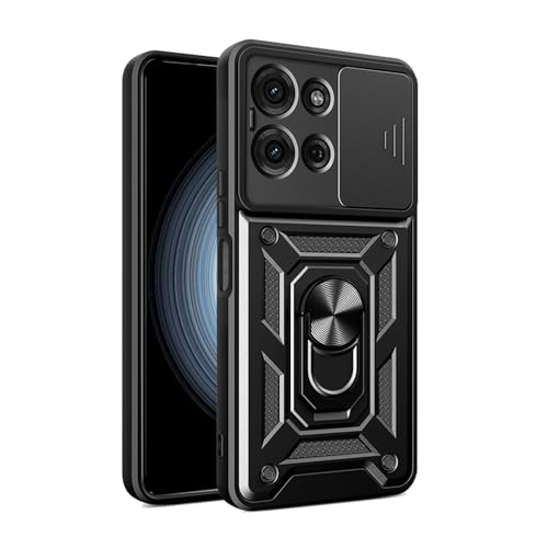 GOGME Hülle für Motorola Moto G75 5G, TPU im Inneren + Anti-Scratch PC, Handyhülle Schutzhülle mit Ringhalter und Verschiebbare Kameraabdeckung - Schwarz GOGME Hülle für Motorola Moto G75 5G, TPU im Inneren + Anti-Scratch PC, Handyhülle Schutzhülle mit Ringhalter und Verschiebbare Kameraabdeckung - Schwarz von GOGME
