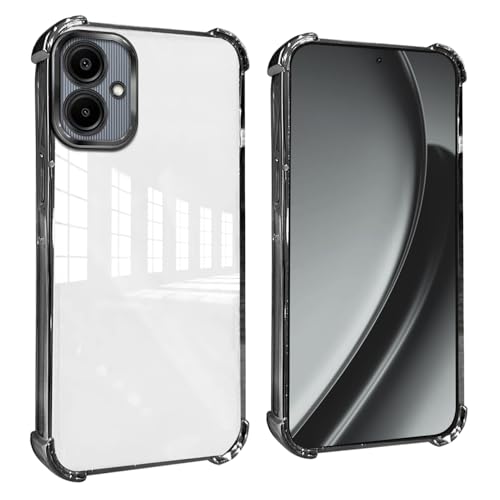 GOGME Hülle für Samsung Galaxy A06 Verstärkte Ecken Handyhülle mit Kamerafolie Schutzhülle/TPU Kratzfest Stoßfest Weich Transparent Design - Schwarz GOGME Hülle für Samsung Galaxy A06 Verstärkte Ecken Handyhülle mit Kamerafolie Schutzhülle/TPU Kratzfest Stoßfest Weich Transparent Design - Schwarz von GOGME