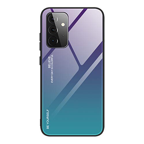 GOGME Hülle für Samsung Galaxy A52 4G/A52 5G/A52s 5G Hülle, Farbverlauf-Glas Back Cover Handyhülle, Ultra Thin Tasche Cover TPU Silikon Grenze Shock Absorption Stoßfest Case Schutzhülle(3) von GOGME