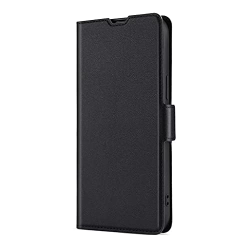 GOGME Hülle für Samsung Galaxy A53 5G, Ultra Dünn Premium PU Leder Flip Schutzhülle Magnetic Snap mit [Kartenfächer] [Ständer Funktion] Case Cover Brieftasche Handyhülle, Schwarz von GOGME