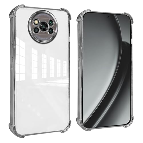 GOGME Hülle für Xiaomi Poco X3 NFC/Poco X3 Pro Verstärkte Ecken Handyhülle mit Kamerafolie Schutzhülle/TPU Kratzfest Stoßfest Weich Transparent Design - Silber GOGME Hülle für Xiaomi Poco X3 NFC/Poco X3 Pro Verstärkte Ecken Handyhülle mit Kamerafolie Schutzhülle/TPU Kratzfest Stoßfest Weich Transparent Design - Silber von GOGME